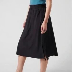 Athleta Savannah Black Midi Skirt Small